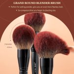 Jessup Makeup Brushes Professional Set 21Pcs Black Complete Collection, Synthetic Hair Makeup Brushes for Powder Blending, Foundation, Highlight Contour, Concealer, Eyeshadow Eye Liner, Spoolie, T271 - Image 5
