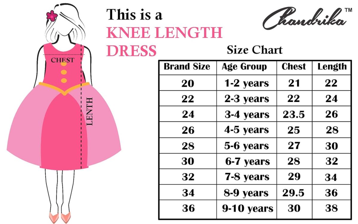 Chandrika Girls midi Knee Length Pink Sleeveless Party Dress - Image 4