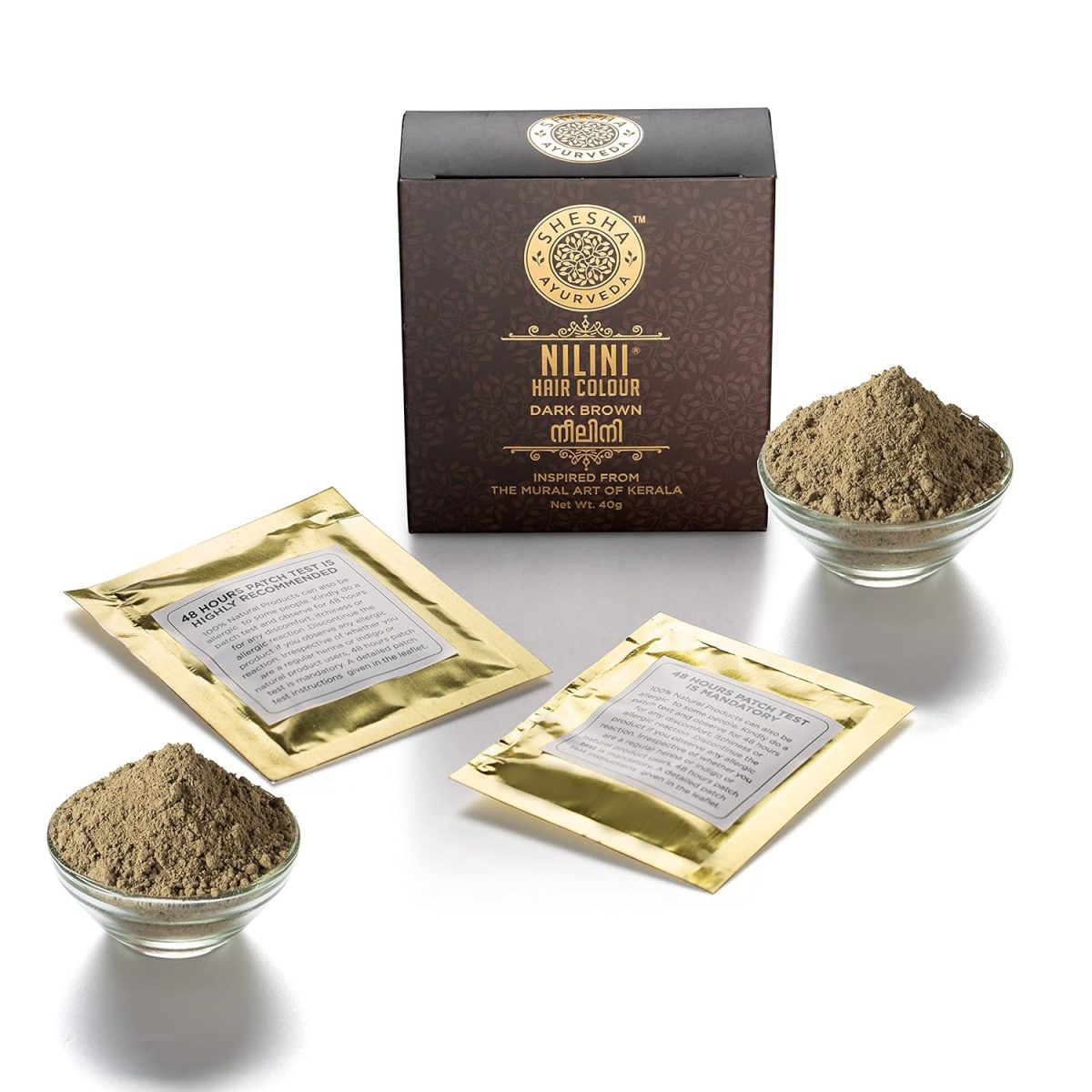 Shesha Ayurveda Nilini Ayurvedic Hair Colour - Dark Brown-No Ammonia,No Peroxide, No Perborate,No Bleach, 40g - Image 6