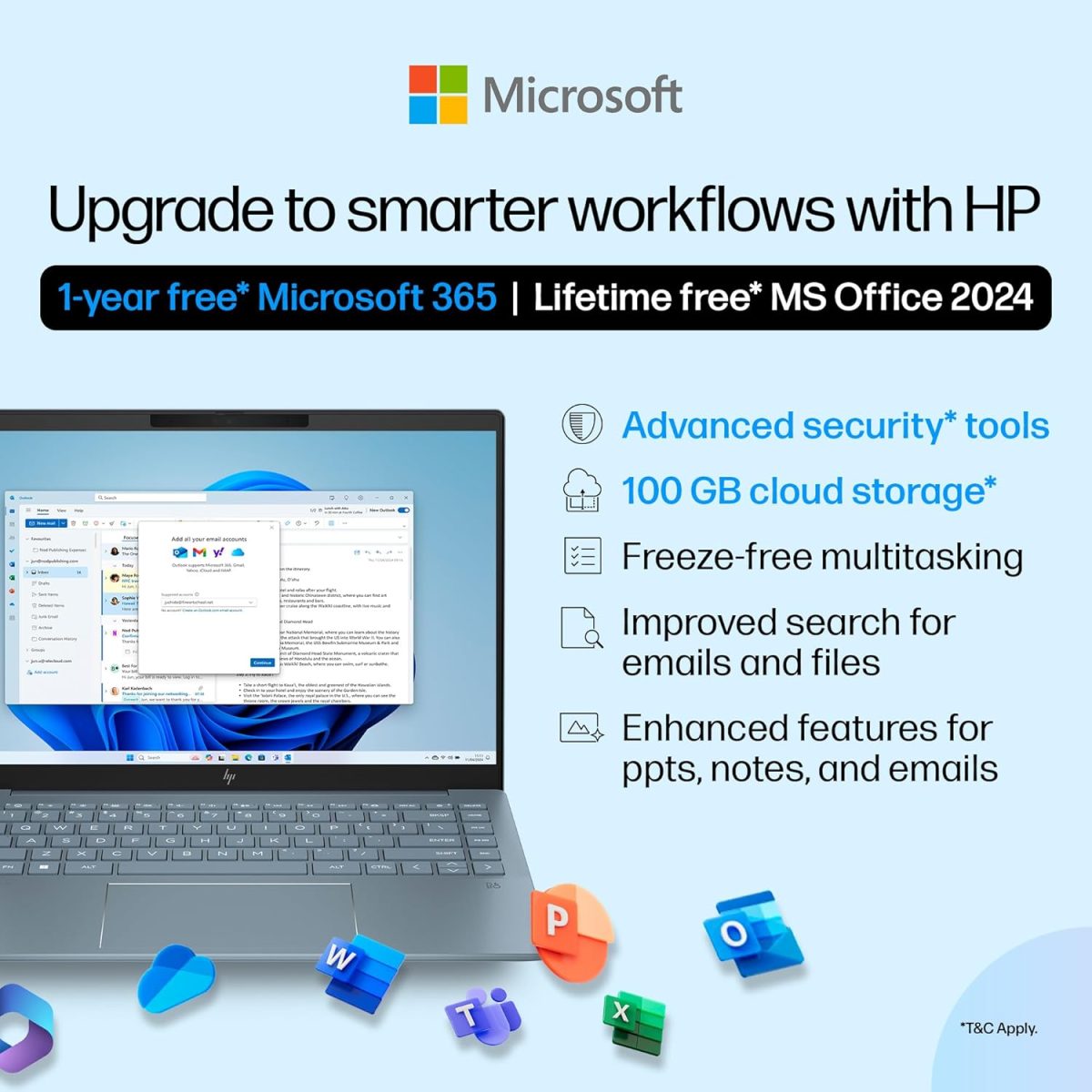 HP Pavilion Plus, 13th Gen Intel Core i5-1335U Laptop, (16GB LPDDR5x,512GB SSD), IPS, 300 nits, 14''(35.6cm) 2K,Win 11, M365 Basic(1yr), Office Home 24, Blue,1.38kg, 5MP Camera w/Shutter,ew0108TU - Image 5