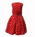 ROZZBY Girl's Skater Mini Frock (SS_025_Red_3-4_Red_3-4 Years) - Image 4