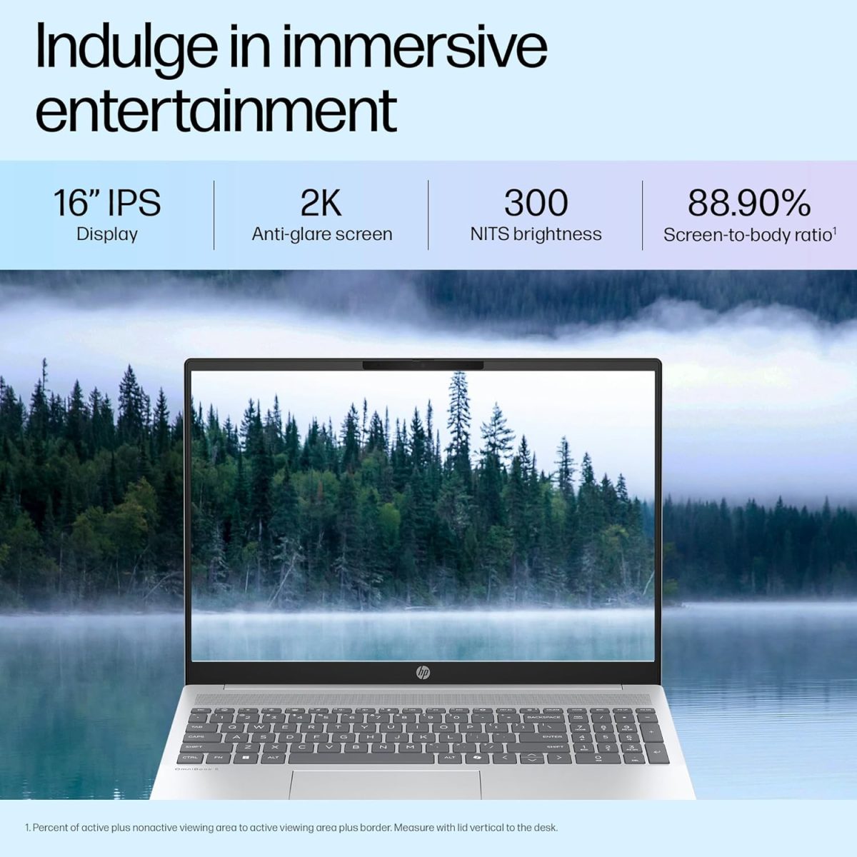 HP OmniBook 5 (Previously Pavilion) 13th Gen Intel Core i5 1334U (16GB LPDDR5X,512GB SSD) 2K,IPS, 300nits, 16''/40.6cm, Win11,M365 Basic(1yr),Office Home24, Silver,1.79kg, Camera w/Shutter, ba1008TU - Image 5