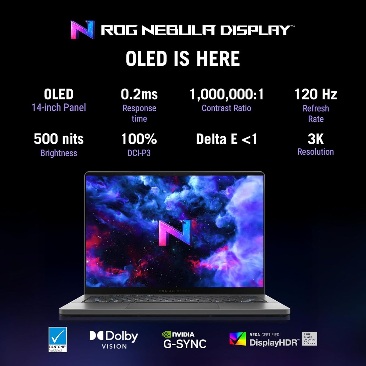 ASUS ROG Zephyrus G14,AMD Ryzen 9 270, Gaming Laptop(RTX 5060-8GB/90W TGP/16GB/1TB/3K OLED/14/120Hz/73WHrs/Windows 11/M365 Basic (1Year)*/Office Home 2024/Eclipse Gray/1.5 Kg) GA403UM-QS007WS - Image 6
