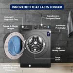 Electrolux 9kg 5 Star Fully Automatic Front Load Washing Machine with UltraMix, Full Load Vapour Wash for Sustainable Clothing, Hygienic Care, EcoInverter, Dark Silver, UltimateCare 500, EWF9024R5SB - Image 4