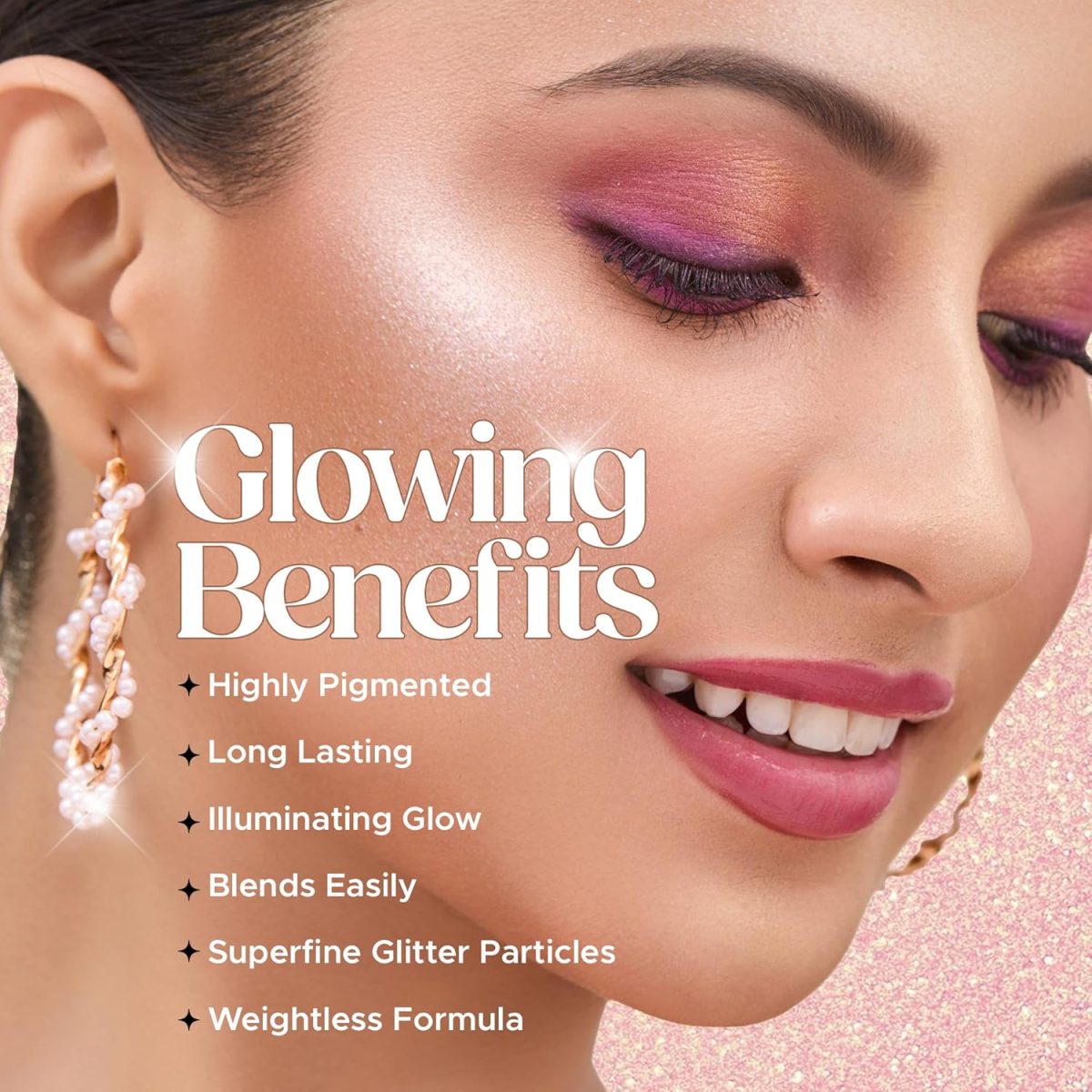 Hilary Rhoda Ultra Glow Liquid Highlighter | Illuminating & Glitter Liquid Highlighter | Dewy Finish | Cruelty-Free & Vegan | Luminescent Finish | Weightless Formula -3.8g (Ultra Pearl -Shade 01) - Image 5