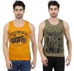 JUGULAR Men's Regular Fit Vest (Pack of 2)