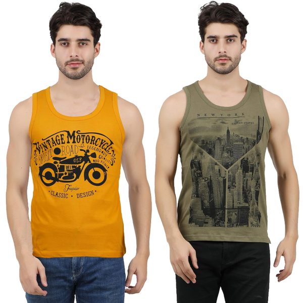 JUGULAR Men's Regular Fit Vest (Pack of 2)