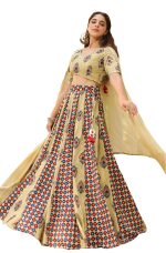 Janasya Womens Pure Cotton Readymade Floral Printed Lehenga Choli with Dupatta Set