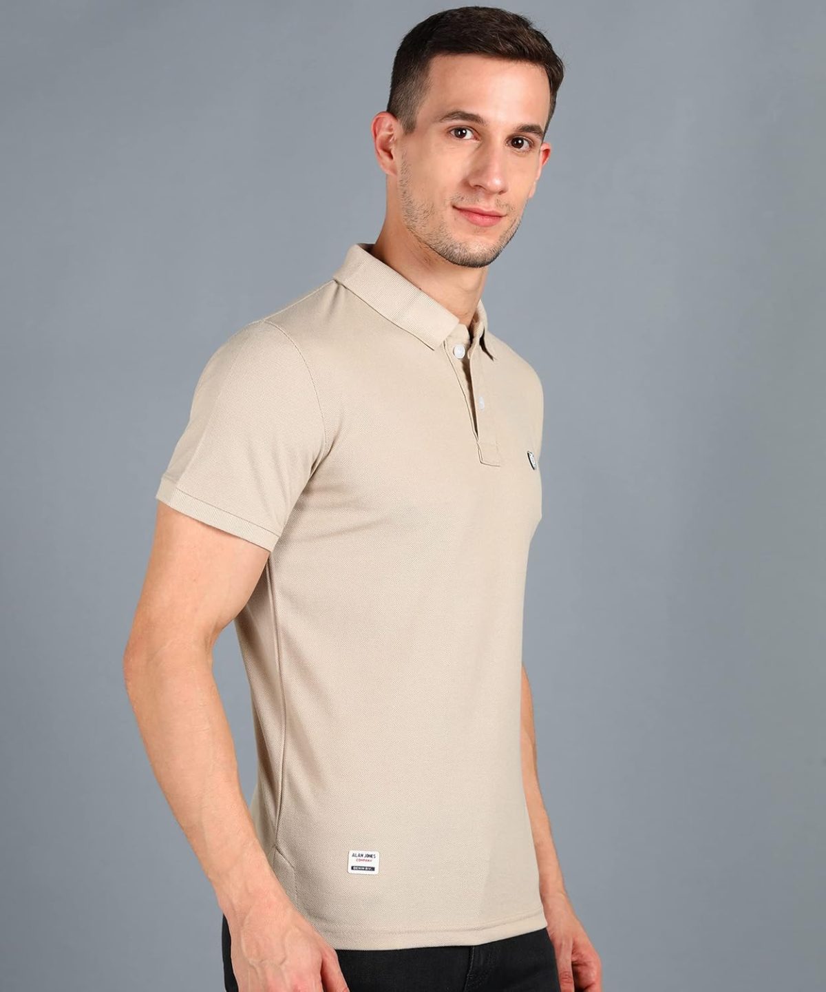 Alan Jones Clothing Men's Cotton Slim Fit Polo T-Shirt - Image 2