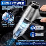 XABRCO Car Vacuum Cleaner 6 in 1 Portable Handheld Air Blower for Cleaning Dust 120W High-Power Vacuum Cleaner for Home Use Wet and Dry (Gray) || Best Car Accessories 2025 || - Image 2