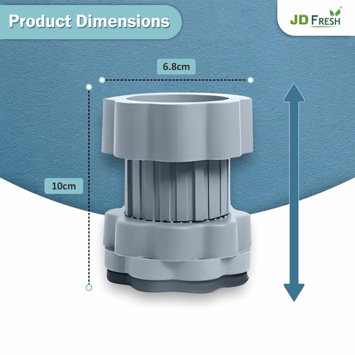 JD FRESH Washing Machine Vibration Pads/Bracket Base for Washing Machine/Refrigerator Stand with Height Adjustment Feet/Washing Machine Stand/Floor Trays - Grey (4 Pcs Set) - Image 3