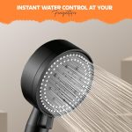 MIORAH Hand Shower for Bath | Sawer Bathroom Set | Shower Head for Bathroom | Handheld Shower | 5 Modes High Pressure ABS Sawar Head, 9 Inch, Pack of 1 - Image 7