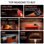 realme GT 7 Pro (Mars Orange,12GB+256GB) | India's First Snapdragon 8 Elite Processor | 3X Periscope Flagship Camera| RealWorld Eco² OLED Plus Display - Image 3