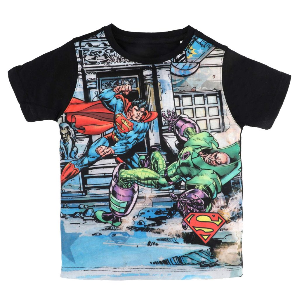 Superman by Wear Your Mind Boy's Plain Regular T-Shirt (WB.SM.BT008.2_Multicolored3 8-9Y)