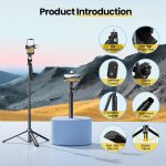 KINGONE Long Selfie Stick with Tripod Stand Aluminum 71inch/180cm, 360° Degree Rotation Selfie Stick Tripod for Phone, Rechargeable Remote & LED Fill Light, 1/4" Screw for Camera Gopro for Vlogging - Image 5