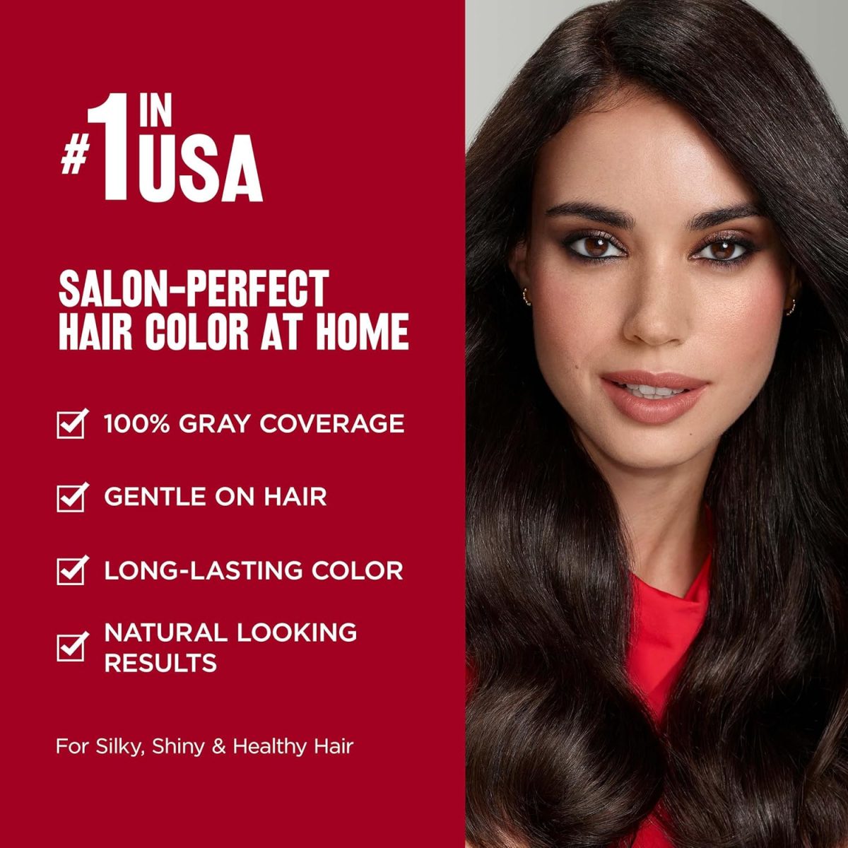 Revlon ColorSilk Permanent Hair Color For Women, Salon Perfect Hair Colour at Home with 100% Grey Coverage | Pro-Keratin & No Ammonia | Up to 8 Weeks of Colour | Shade - Brown Black 2N (Pack of 1) - Image 2