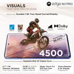 Motorola Edge 60 Pro 5G (Pantone Dazzling Blue, 8GB RAM, 256GB Storage) | 6.7" Display | 50MP+50MP+10MP | 50MP Front | Dimensity 8350 | 6000mAh | 90W & 15W Wireless Charging | IP68/IP69 Rated - Image 8