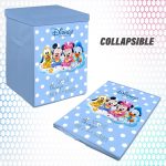 Kuber Industries Disney Kids Team Mickey Print Non Woven Fabric Foldable Laundry Basket|Toy Storage Basket|Cloth Storage Basket With Lid & Handles (Royal Blue) - Image 5