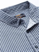 The Indian Garage Co Men's Cotton Regular Fit Checkered Full Sleeves Cutaway Collar Casual Shirt - Image 3