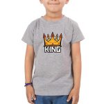 FADE COLLECTION - King Crowned Design Gift Cotton Kids Boys T-Shirts