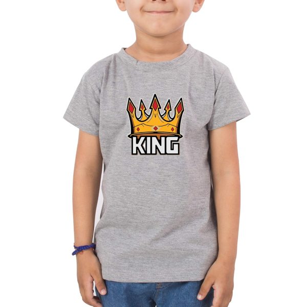 FADE COLLECTION - King Crowned Design Gift Cotton Kids Boys T-Shirts