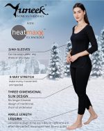 Yuneek Womens Winter Wear 3/4th Sleeve Thermal Set | Top and Lower - Image 2