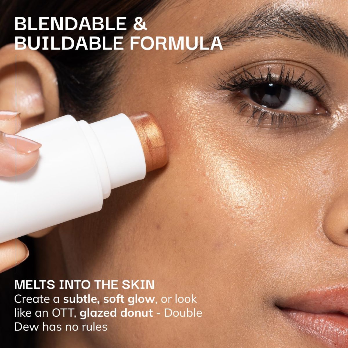 FAE Beauty Double Dew Highlighter | All-Over Multi-Use Illuminator | Long Wear | Ultra Fine Shimmer | Soft, Radiant Finish | Buildable, Blendable, Silky Formula | Enriched with Avocado oil, Jojoba oil & Vitamin E | Shade - Prism (7.5 g) - Image 4