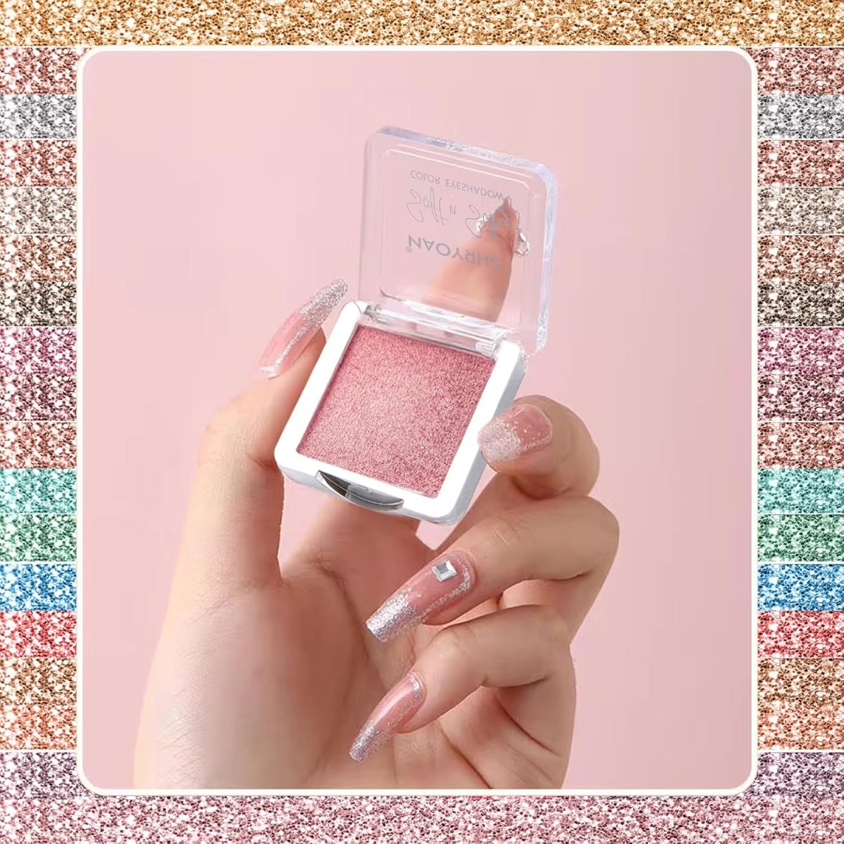 Shryoan Soft And Silky Color Eyeshadow| Shimmer Finish, Highly Pigmented with Mineral Oil | Creative Glam Look Eyeshadow (Shade 18) (5g) - Image 6