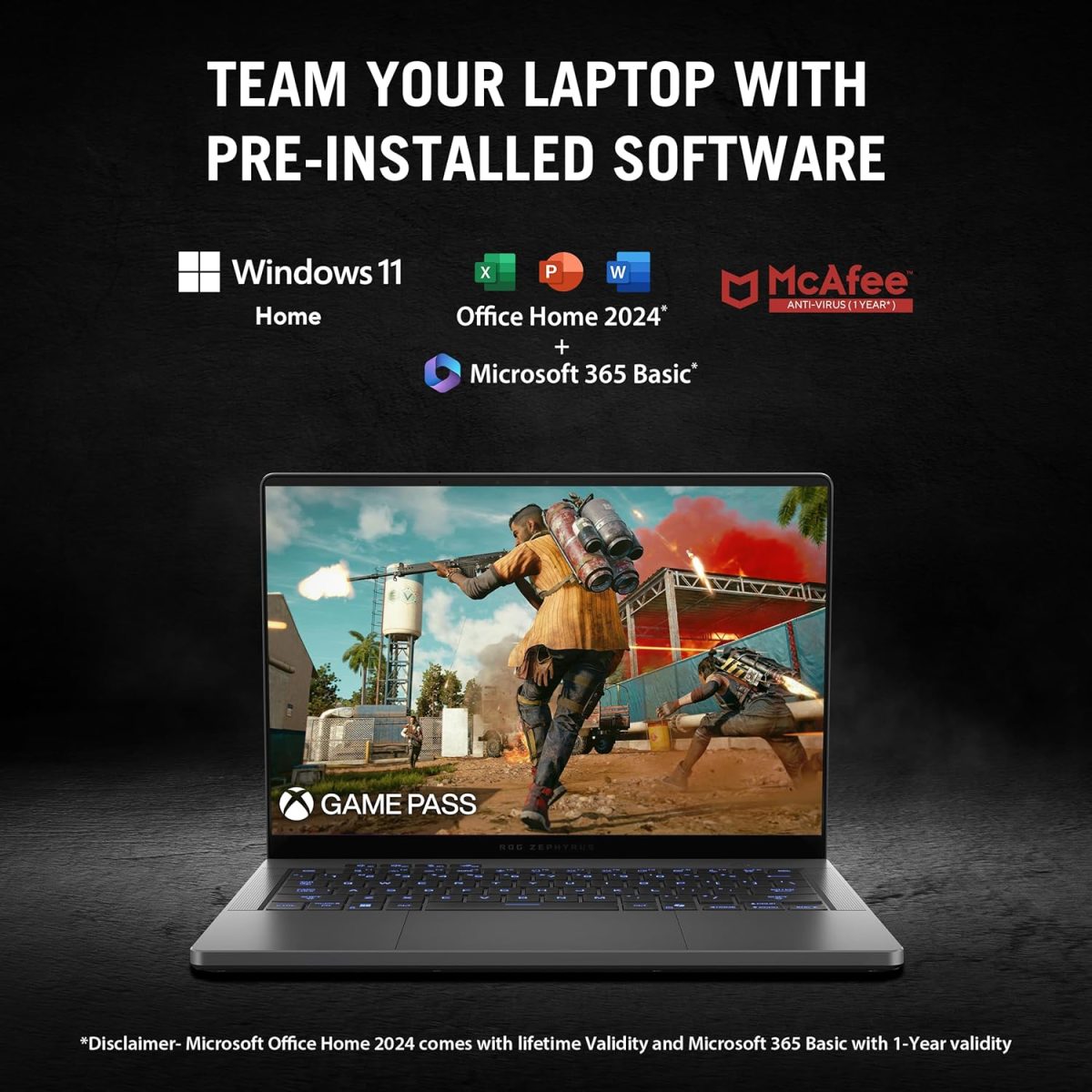 ASUS ROG Zephyrus G14,AMD Ryzen 9 270, Gaming Laptop(RTX 5060-8GB/90W TGP/16GB/1TB/3K OLED/14/120Hz/73WHrs/Windows 11/M365 Basic (1Year)*/Office Home 2024/Eclipse Gray/1.5 Kg) GA403UM-QS007WS - Image 2