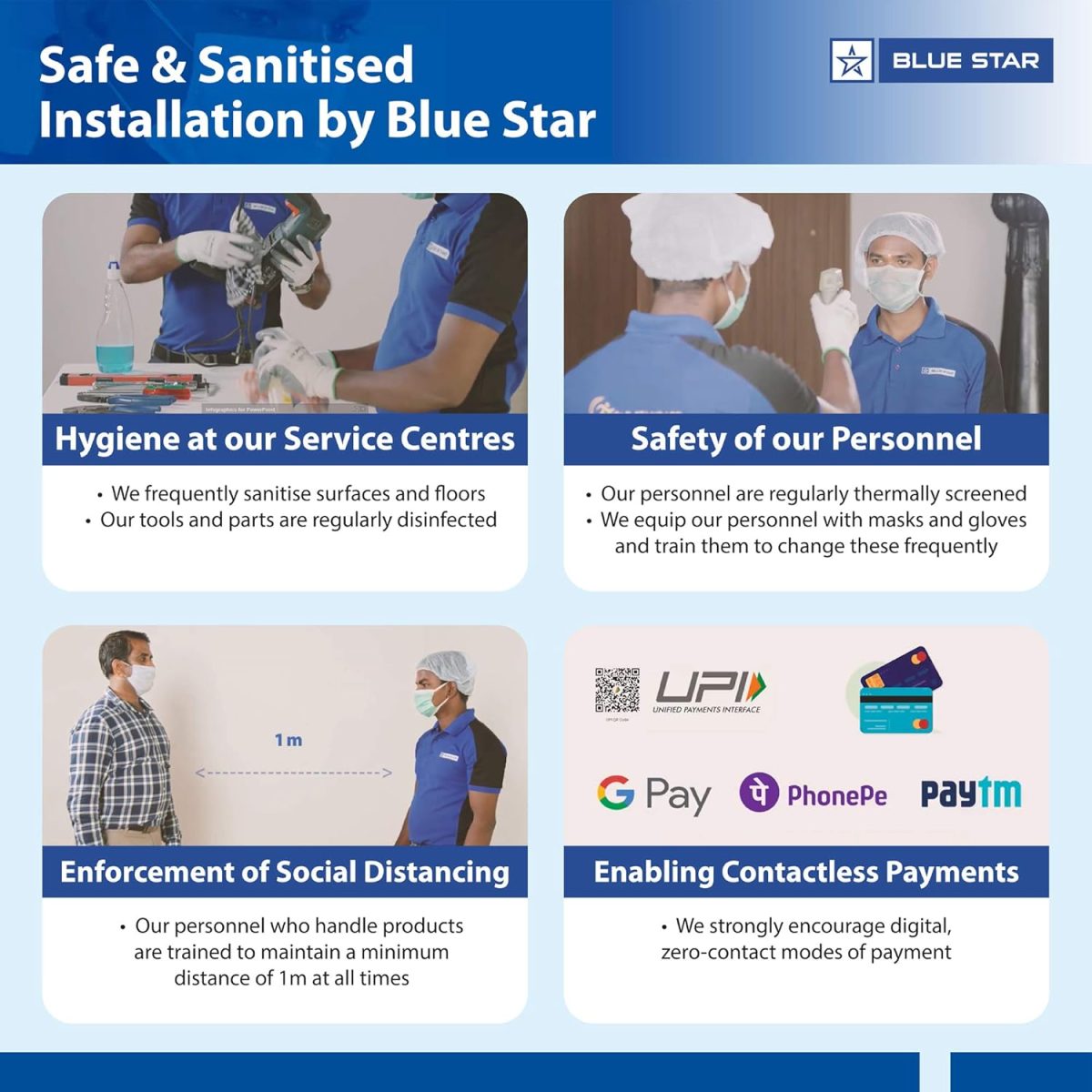Blue Star 1 Ton 3 Star Split AC (2023 Model, Copper Condenser, Dust Filter, FB312DNU) Self Diagnosis, Auto Restart with Memory Function - Image 7