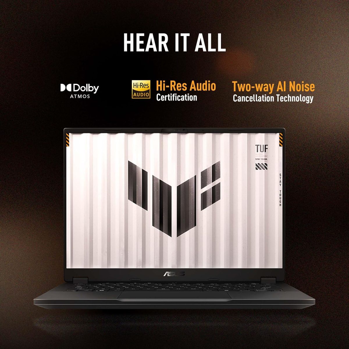 ASUS TUF Gaming A14,AMD Ryzen AI 9 HX 370 Gaming Laptop(NVIDIA RTX 4060-8GB/100W TGP/16GB/1TB/2.5K QHD+/14"/165Hz/Windows 11/M365 Basic (1Year)*/Office Home 2024/Jaeger Gray/1.46 Kg) FA401WV-RG475WS - Image 9