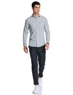 The Indian Garage Co Men's Cotton Slim Fit Checkered Full Sleeves Spread Collar Casual Shirt - Image 4