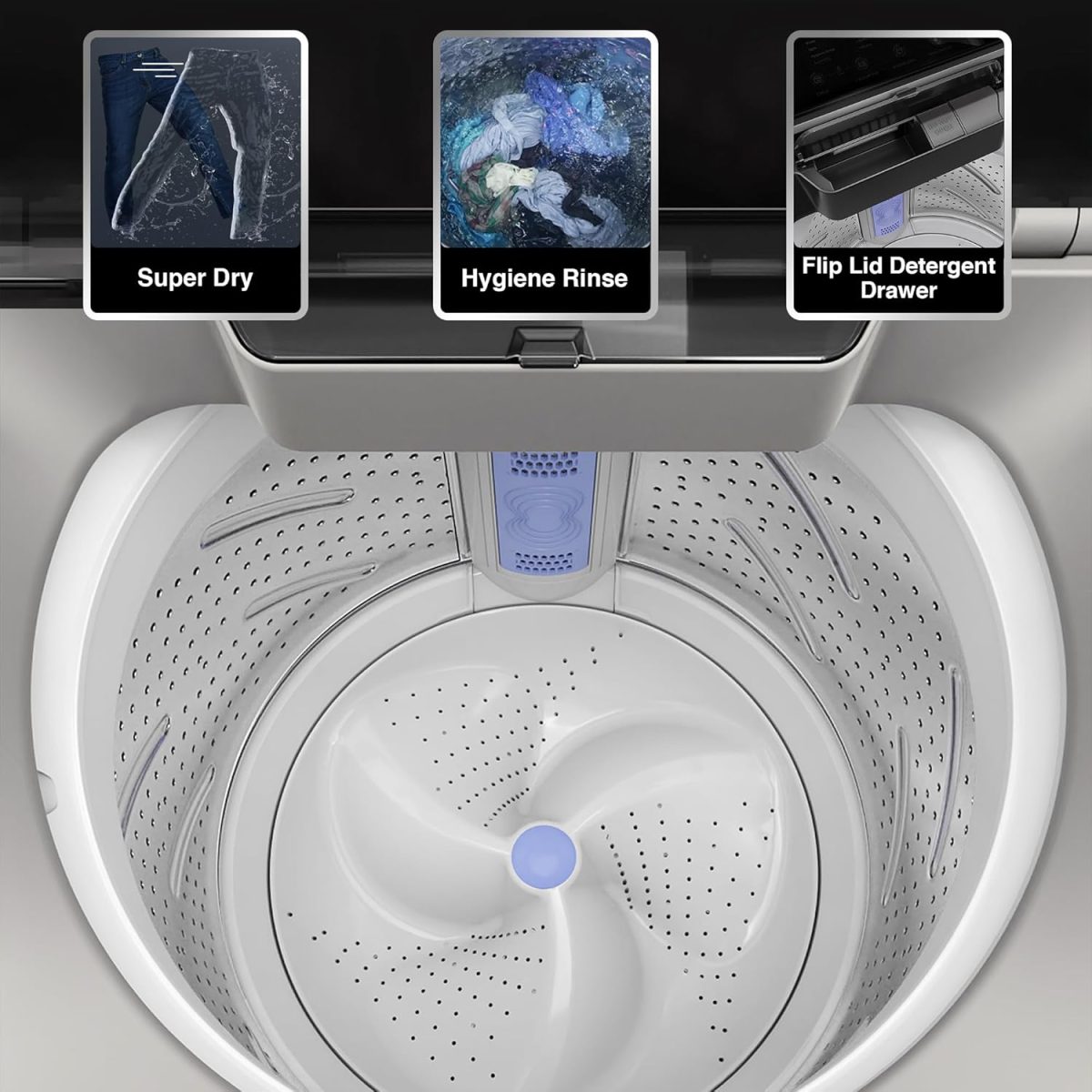 Godrej 7 Kg 5 Star Zero Pressure Technology Fully-Automatic Top Load Washing Machine Appliance With 26 Customisable Wash programs (WTEON VLVT 70 5.0 FDTN SVGZ, Silver Glaze) - Image 3
