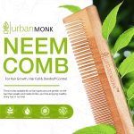 URBANMONK Neem Comb for Hair Growth | Wood Comb for Hair Growth, Hair fall & Dandruff Control | Neem Wooden Comb for Women & Men | All Five Combs - Image 2