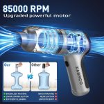 XABRCO Car Vacuum Cleaner 6 in 1 Portable Handheld Air Blower for Cleaning Dust 120W High-Power Vacuum Cleaner for Home Use Wet and Dry (Gray) || Best Car Accessories 2025 || - Image 3