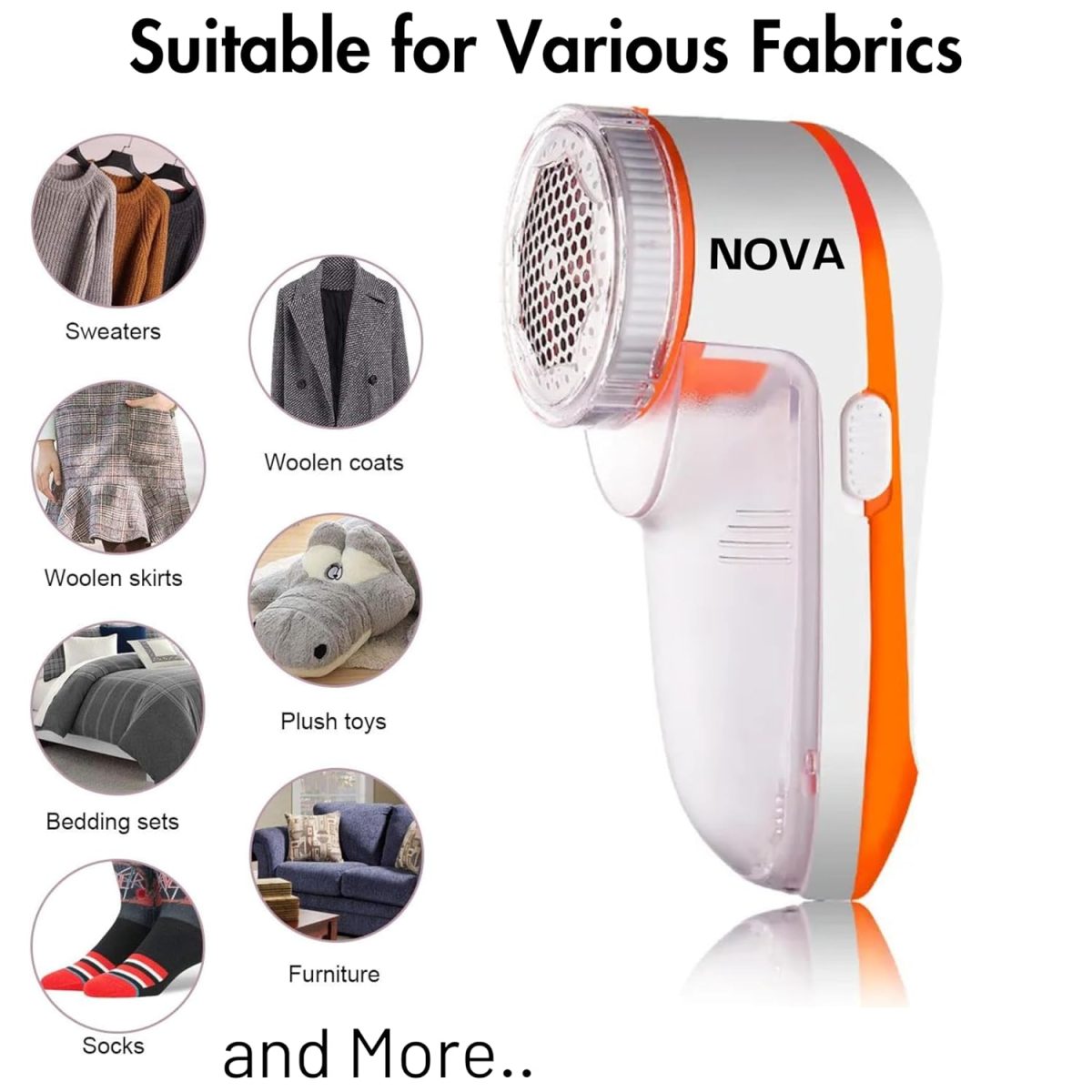 Nova Lint Remover for Clothes - Fabric Cleaner Tint and Dust Remover | 1 Year Warranty - Image 8