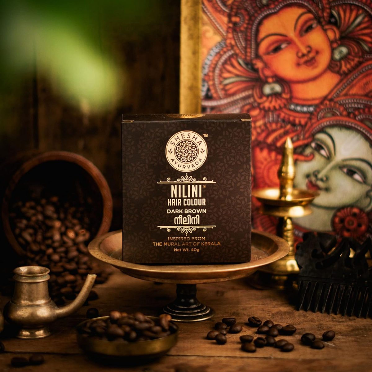 Shesha Ayurveda Nilini Ayurvedic Hair Colour - Dark Brown-No Ammonia,No Peroxide, No Perborate,No Bleach, 40g - Image 5