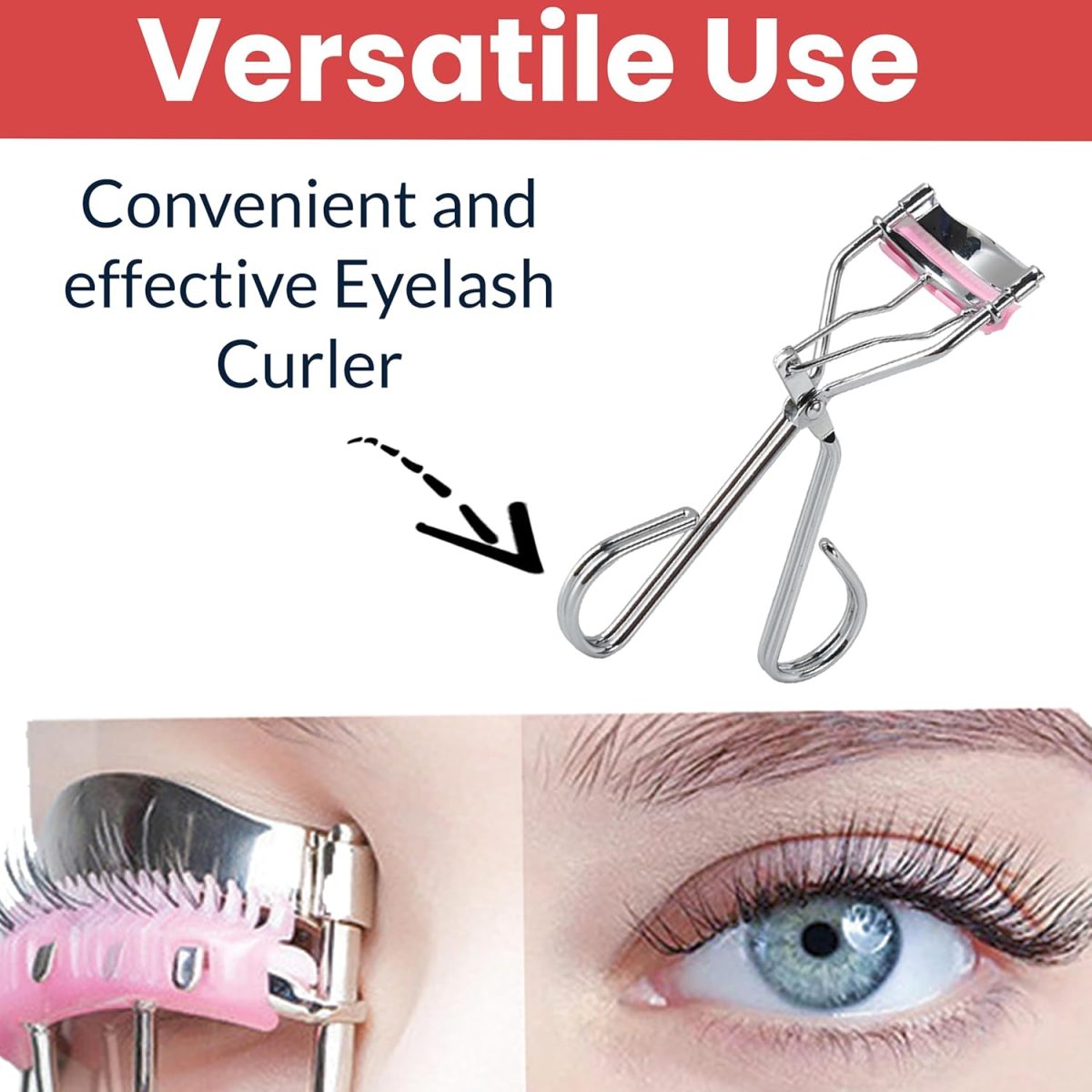 TEMPERIA (1pc) Eyelash Curler for Women - Eye Makeup Tools Accessories - Professional Eye Lash Curler - Creates Eye-Opening & Lifted Lashes (HE145) - Image 8