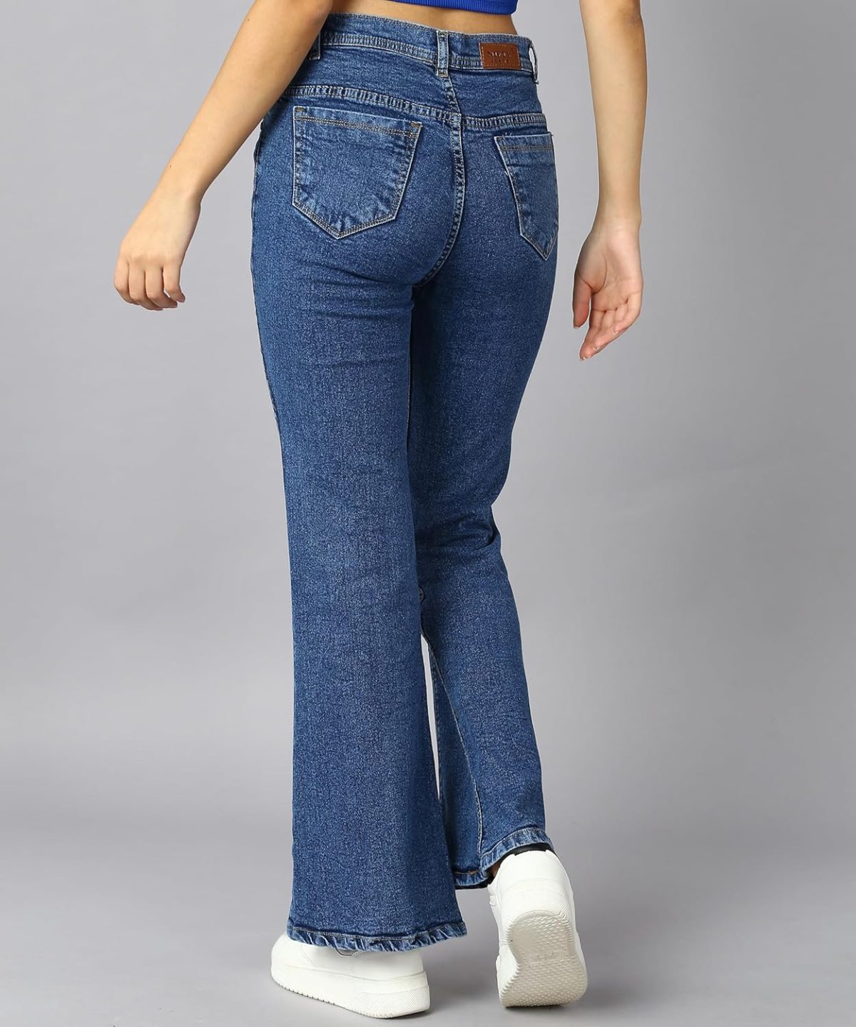 Nifty Womens Mid Rise Denim Wide Leg Jeans - Image 5