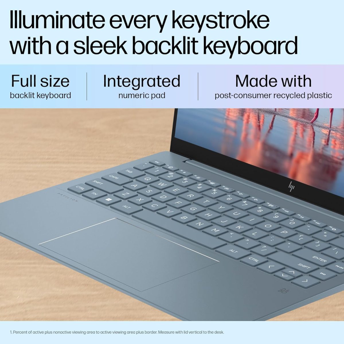 HP Pavilion Plus, 13th Gen Intel Core i5-1335U Laptop, (16GB LPDDR5x,512GB SSD), IPS, 300 nits, 14''(35.6cm) 2K,Win 11, M365 Basic(1yr), Office Home 24, Blue,1.38kg, 5MP Camera w/Shutter,ew0108TU - Image 10