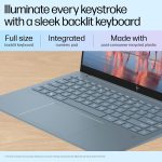 HP Pavilion Plus, 13th Gen Intel Core i5-1335U Laptop, (16GB LPDDR5x,512GB SSD), IPS, 300 nits, 14''(35.6cm) 2K,Win 11, M365 Basic(1yr), Office Home 24, Blue,1.38kg, 5MP Camera w/Shutter,ew0108TU - Image 10