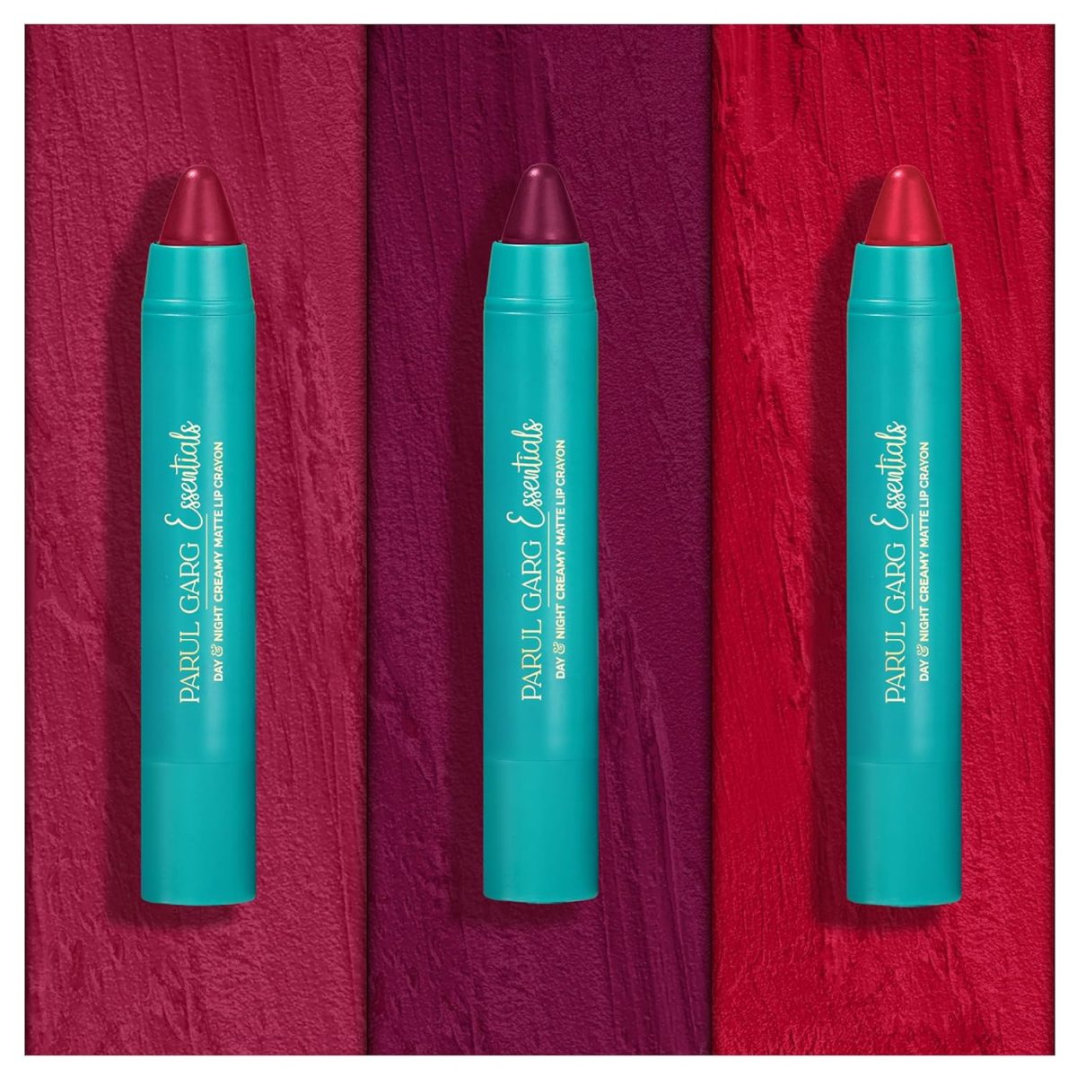 Parul Garg Beauty All-Time Bestsellers Lip Crayon Set | Top 3 Creamy Matte Lipsticks | Rose Pink, Berry & Fuchsia | Bestselling Shades | Vegan, Paraben-Free | Made in India (Best Of Bold)