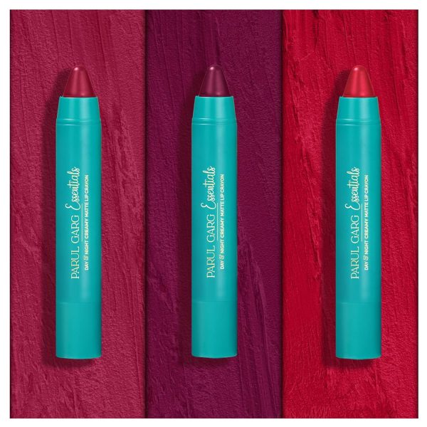 Parul Garg Beauty All-Time Bestsellers Lip Crayon Set | Top 3 Creamy Matte Lipsticks | Rose Pink, Berry & Fuchsia | Bestselling Shades | Vegan, Paraben-Free | Made in India (Best Of Bold)