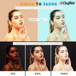 DIGITEK® (DRL-18H C) 18 Inch LED Ring Light with 158cm Stand - AC/DC Power, Color Temperature Control, Lighting Intensity Control - Photography, Video, Makeup, and Live Streaming - USB Powered - Image 2