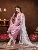 Stylum Women's Floral Printed Rayon Straight Kurta Palazzo Dupatta Set - Image 5