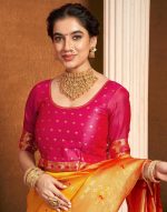 SIRIL Women's Paithani Silk Saree | Chandrakor Paithani Saree With Unstitched Blouse Piece - Image 7