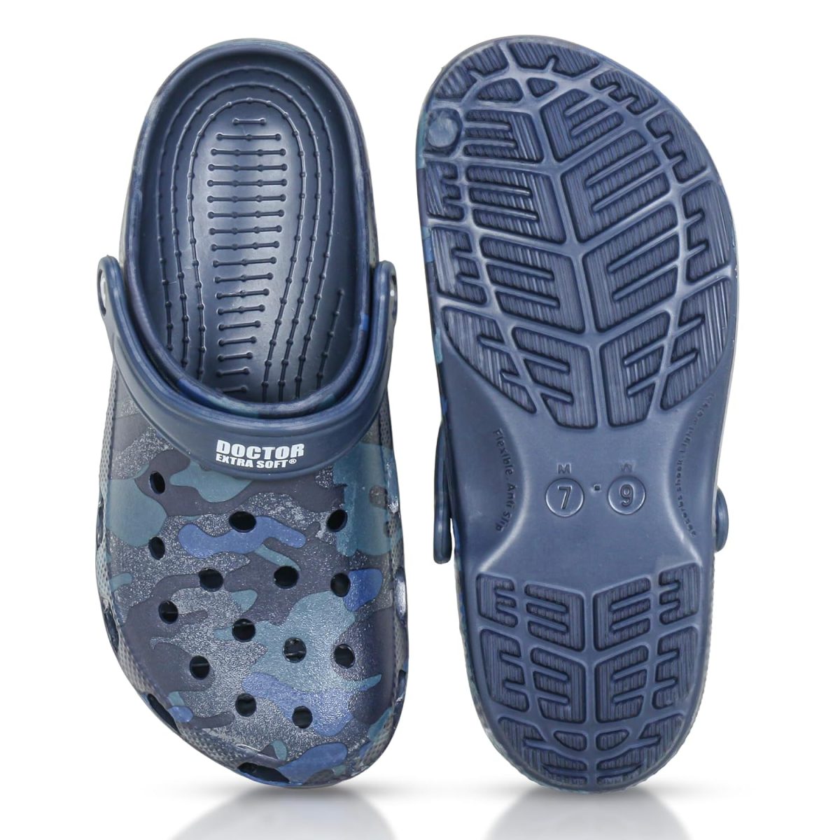 DOCTOR EXTRA SOFT Men's Classic Graphic Casual Clogs/Sandals with Adjustable Back Strap for Adult | Comfortable & Light Weight | Stylish & Anti-Skid | Waterproof & Everyday Use Mules Gents & Boys D-503 - Image 7