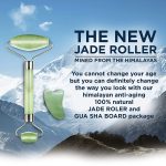 Truweo Jade Roller And Gua Sha Scraping Massage Tool - Himalayan Anti-Aging Natural Facial Jade Stone Set - Face Eye Neck Beauty Roller For Slimming And Firming - Rejuvenate Skin And Remove Wrinkles - Image 3