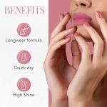 OG BEAUTY Gel Intense Nail Paint Set of 10 | Vegan, Longwear & Quick-Dry Formula | Red, Lilac, Burgundy, Peach, Cocoa, Rosy, Berry, Grey, Pink & Black | 10ml Each - Image 2