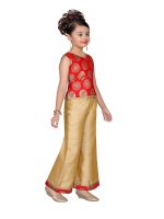 Adiva® Girl's Brocade Kurta with Palazzo Set - Image 5